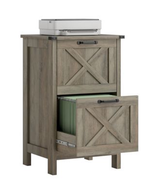 Vertical File Cabinet with 2 Drawers for A4 Letter Size, Light