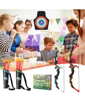 Youth Archery Bow Set with LED Light Up Bow and 20 Suction Cup Arrows for Kids