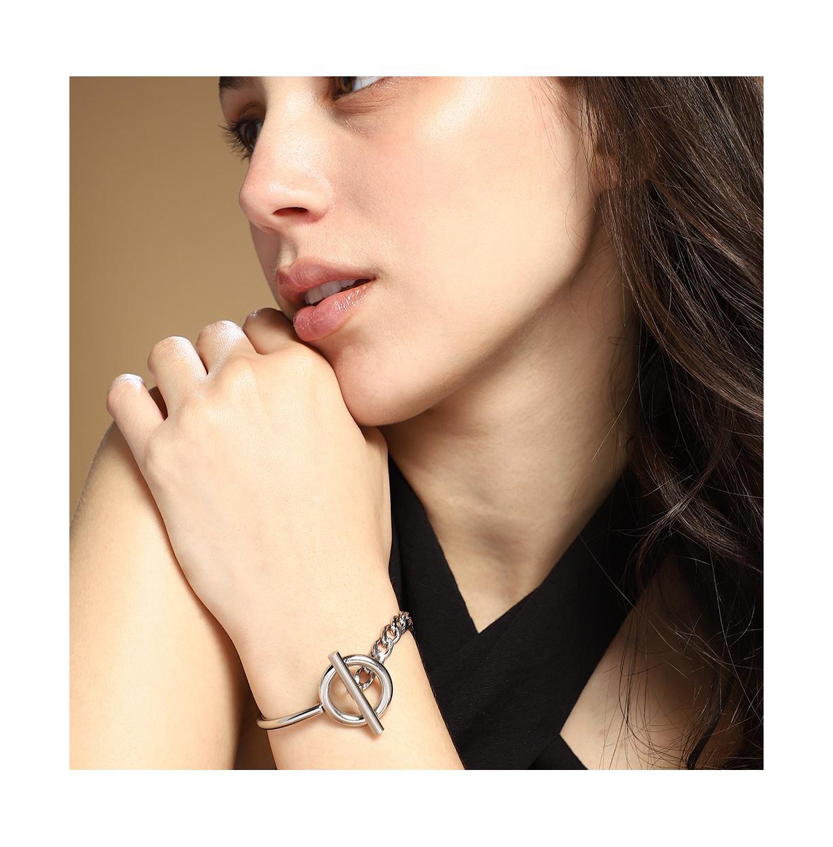 Women's The Interlock-Bar Chain Bracelet - Metallic Silver