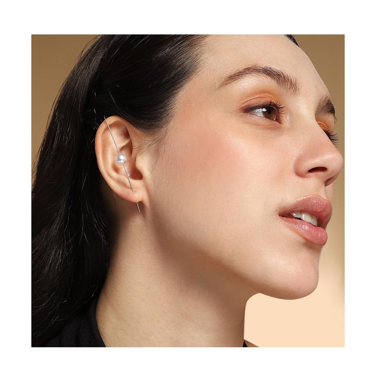 Women's The Snowball-Pin Cuff Earring - California Gold