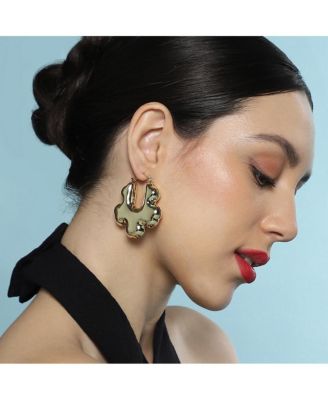 Women's The Puffer-Bolt Hoop Earrings - California Gold