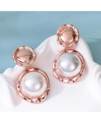 Women's The Roma-Perle Drop Earrings - Rose Gold