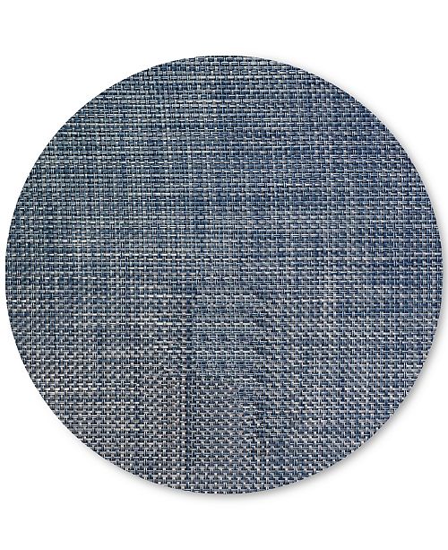 Chilewich Basketweave Woven Vinyl Placemat, Round Table Linens