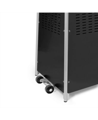 Outdoor Patio Heater with Dancing Flame in Stainless Steel, Uses Standard 20lb LP Propane Gas Tank