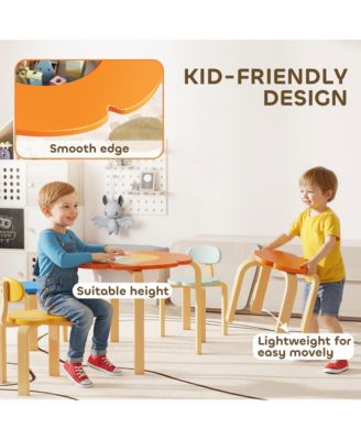 Kids Table and Chairs Set, 5 Piece Toddler Table and Chair Set