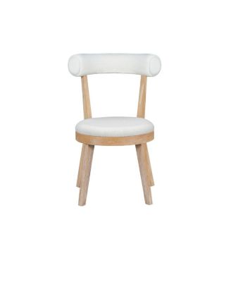 3-Piece Round Dining Set, Mid-Century Modern Table and 2 Upholstered Chairs for Small Kitchen or Dining Room-Maison Boucle