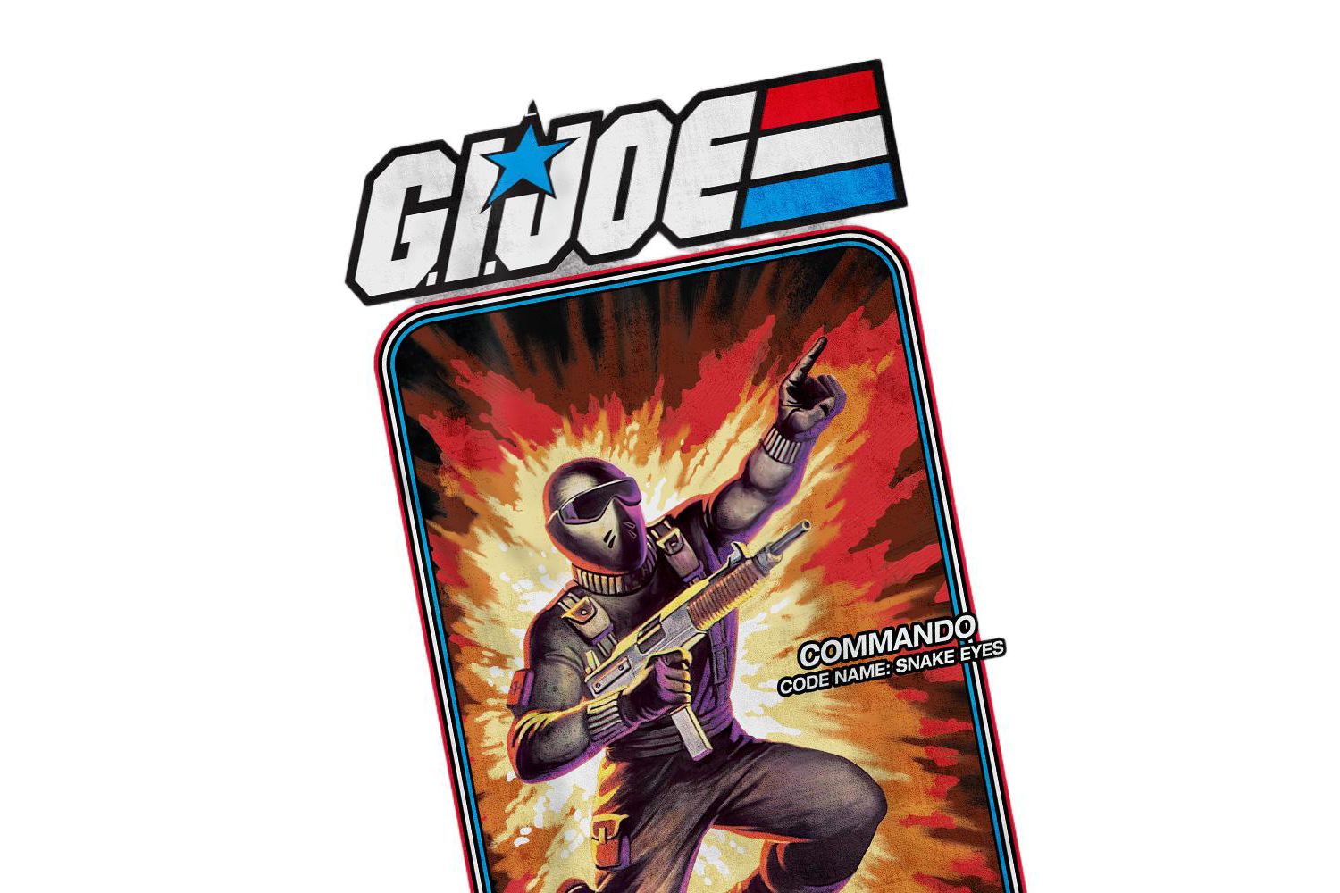 Men's Hashbro+ G.I. Joe Snake Eyes Card T Shirt