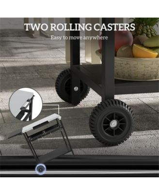 All-in-One Outdoor Bar Cart and Grill Station for Patio