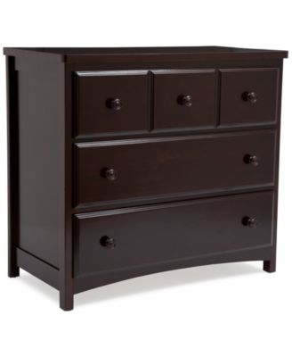 delta children's 3 drawer dresser chocolate