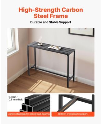 Patio Dining Bar Table 47 x 15" with Waterproof Surface for Outdoor Use