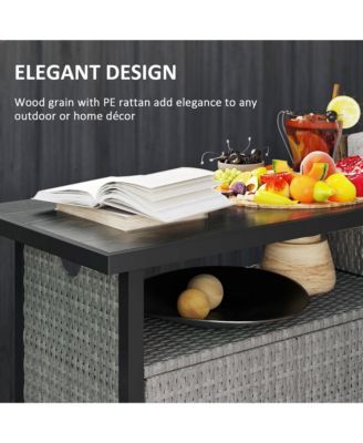 Outdoor Pool Towel Storage Cabinet Organizer with Shelf Mixed-