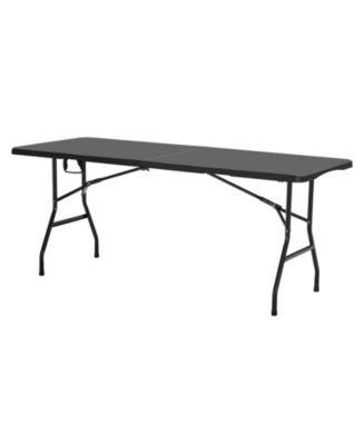 Slickblue Lightweight 6 Ft Portable Folding Table with Handle for Easy ...