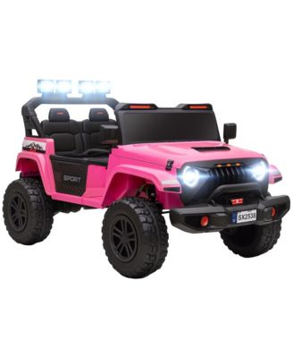 24V Ride on Truck Car with 2-Seater, Electric Car with 4 Motors,