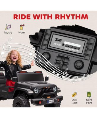 24V Ride on Truck Car with 2-Seater, Electric Car with 4 Motors,