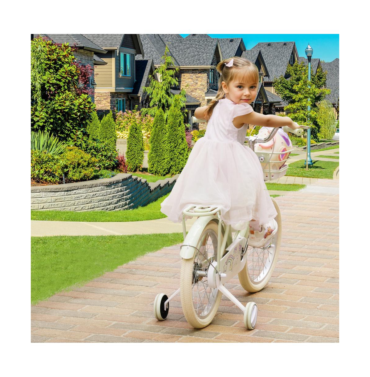Artudatech Durable & Adjustable to Grow with Your Child Unicorn Kids Bike