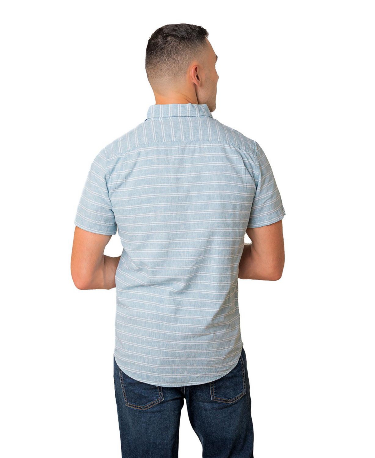 Hope & Henry Men's Linen Short Sleeve Button Down Shirt