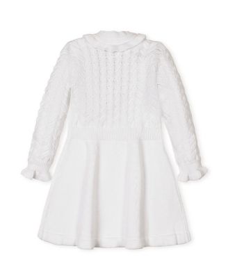 Toddler Girls Organic Chunky Ruffle Edge Sweater Dress