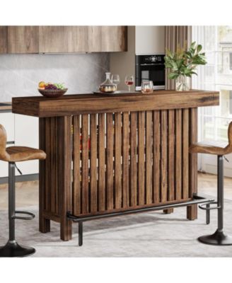 Kitchen Island with 2-Tier Storage, 63-Inch Modern Kitchen Cart with Footrest,Modern Table