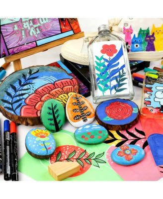 12 Colors Double-Headed Acrylic Marker Pen, Stackable Color, Non-Transparent Paper Graffiti Painting Ceramic Marker Pen