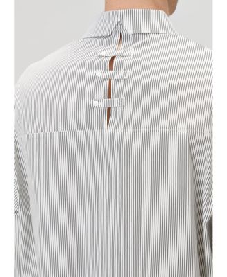 Men's Striped Cotton-Blend Woven Relaxed-Fit Shirt