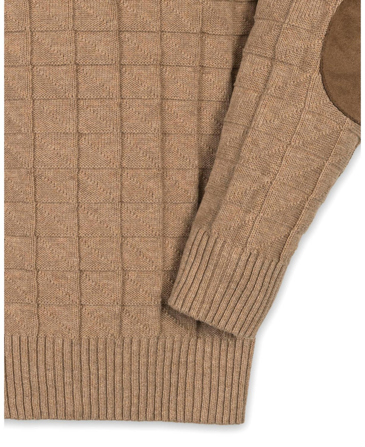 Hope & Henry Little and Big Boys' Organic Long Sleeve Henley Pullover Sweater with Elbow Patches