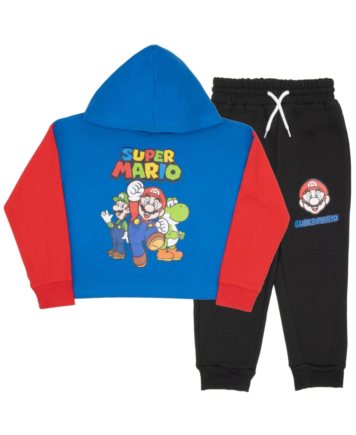 Mario Toddler Boys Super Bros Matching Pullover Hoodie And Jogger Pants Outfit Set