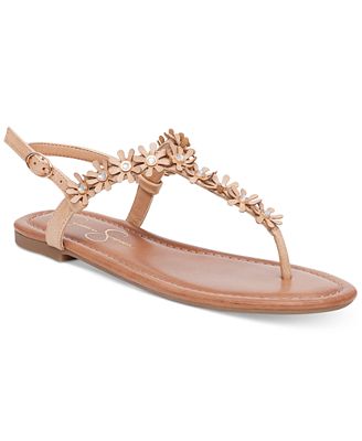 Jessica Simpson Riel Flower Detail Flat Sandals - Sandals - Shoes - Macy's