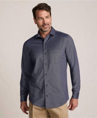 Big & Tall Long Sleeve Knit Travel Kit Oxford Shirt