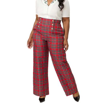 Plus Size Wide Leg Sailor Pants