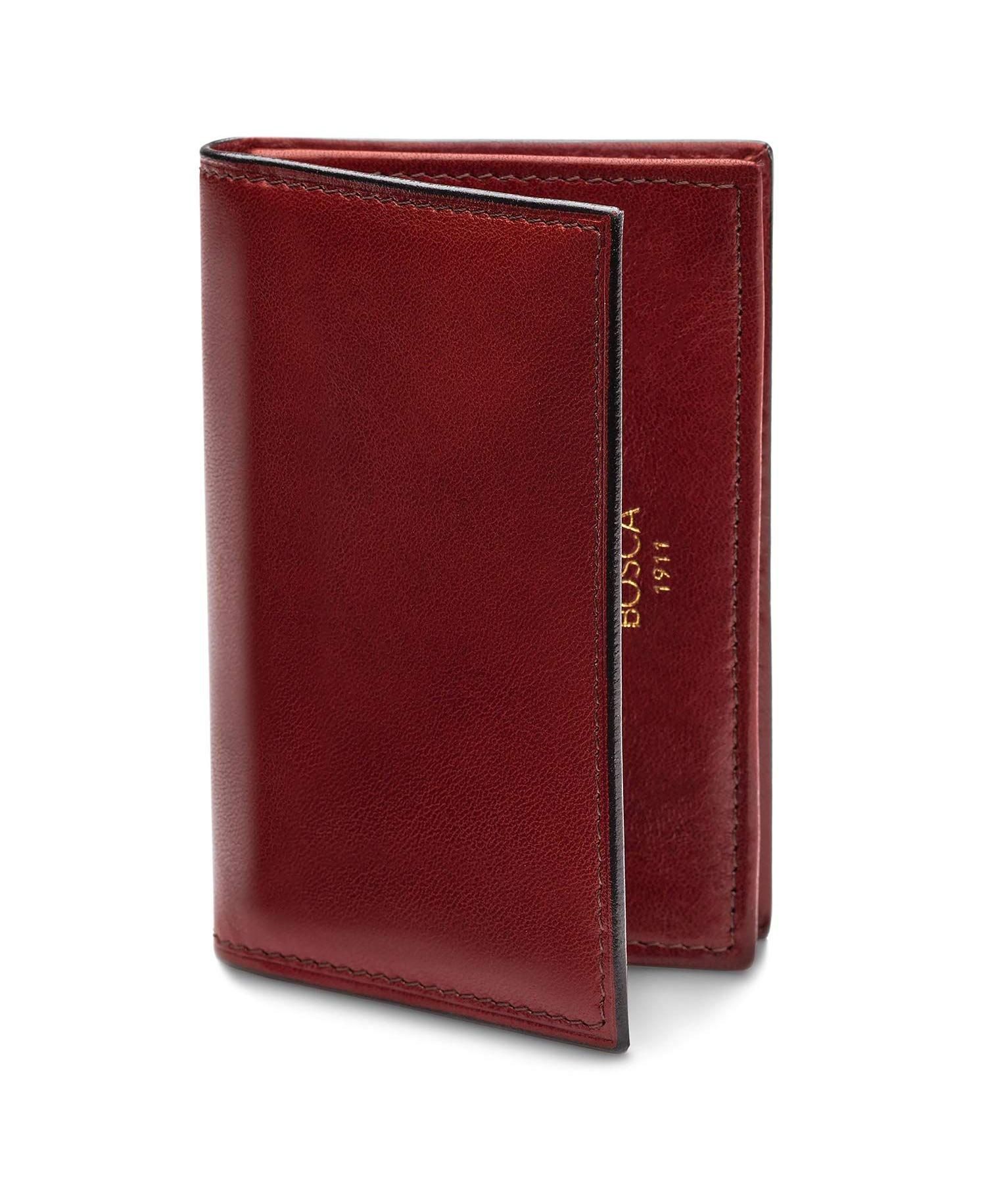 Men's Nappa Vitello Full Gusset 2 Pocket Card Case with ID
