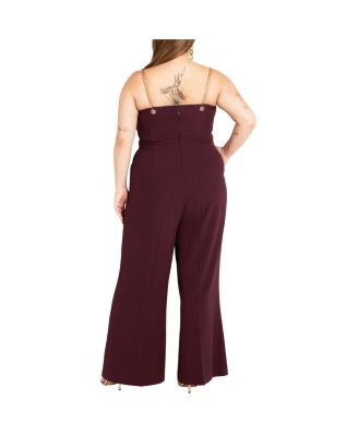 Women's Ann Chain Sleeveless Wide Leg Jumpsuit