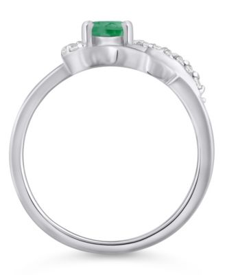Gemstone and Diamond Ring (1/6 ct. t.w.) in 10k White Gold (also in 10k Yellow Gold)
