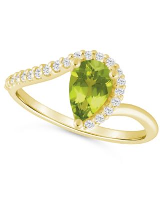 London Blue Topaz (1-1/20 ct. t.w.) and Diamond Ring (1/5 ct. t.w.) in 10k Yellow Gold