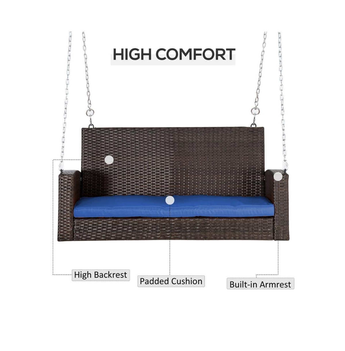 Cozy Patio Swing with Steel Frame for Durability