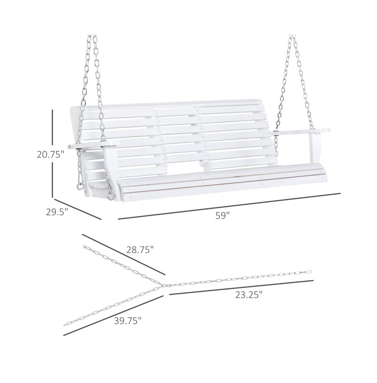Slickblue Sturdy Patio Swing with Space for 2-3 People