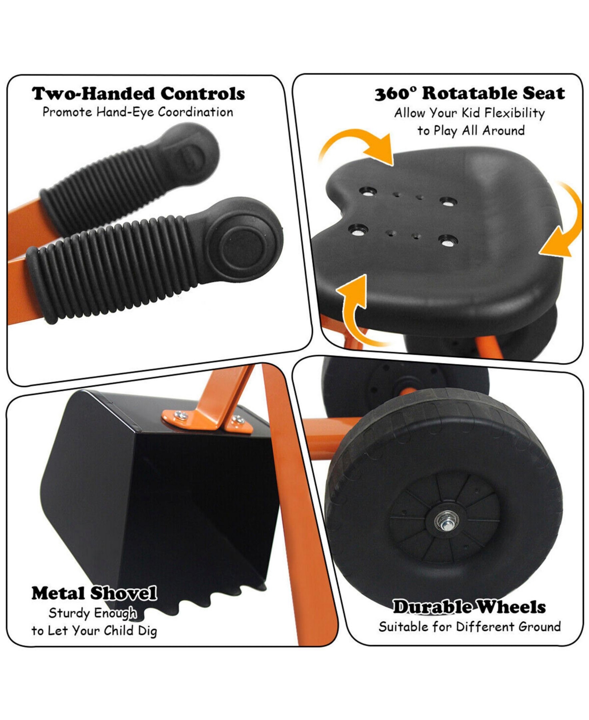 Heavy Duty Kid Ride-on Sand Digger Digging Excavator