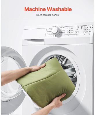 Baby Play Gym Mat with 6 Sensory Toys, Tummy Time Activity Mat 42.9" x 33.5