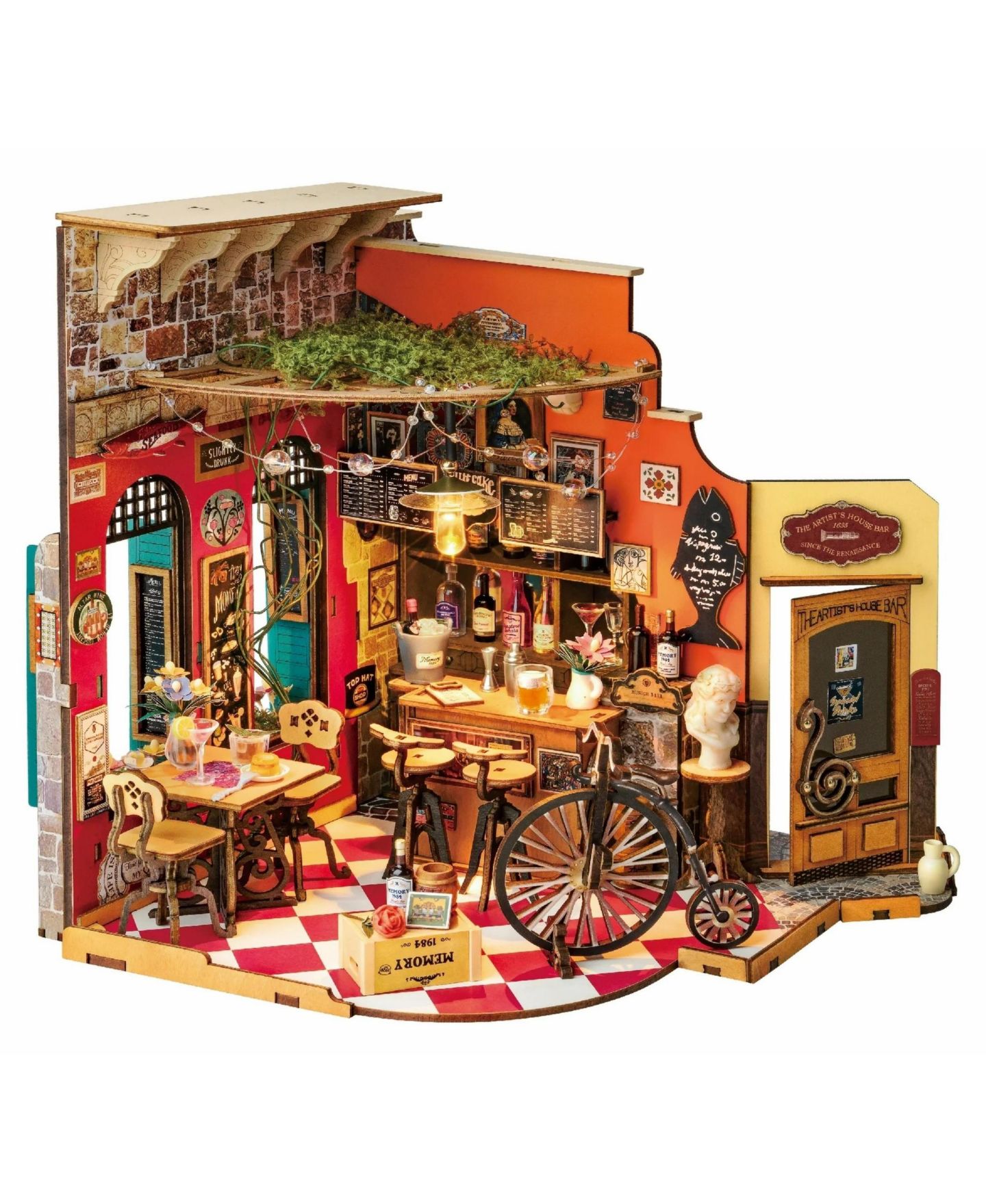 Детский конструктор Robotime Cheers Glue-Free 3D Wooden Puzzle Building Set, 200+ Pieces, Ages 14+ — фото 1
