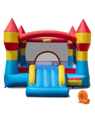 3-in-1 Kids Bouncer with Slide with 520W Blower for Yard