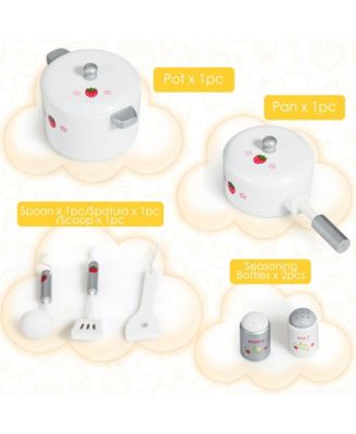 Wooden Pretend Play Kitchen Sets with Simulated Sound