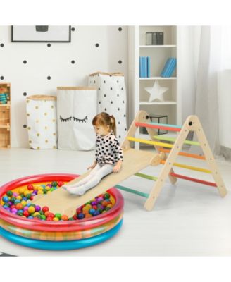3-in-1 Climbing Set Foldable and Adjustable Kids Triangle Set
