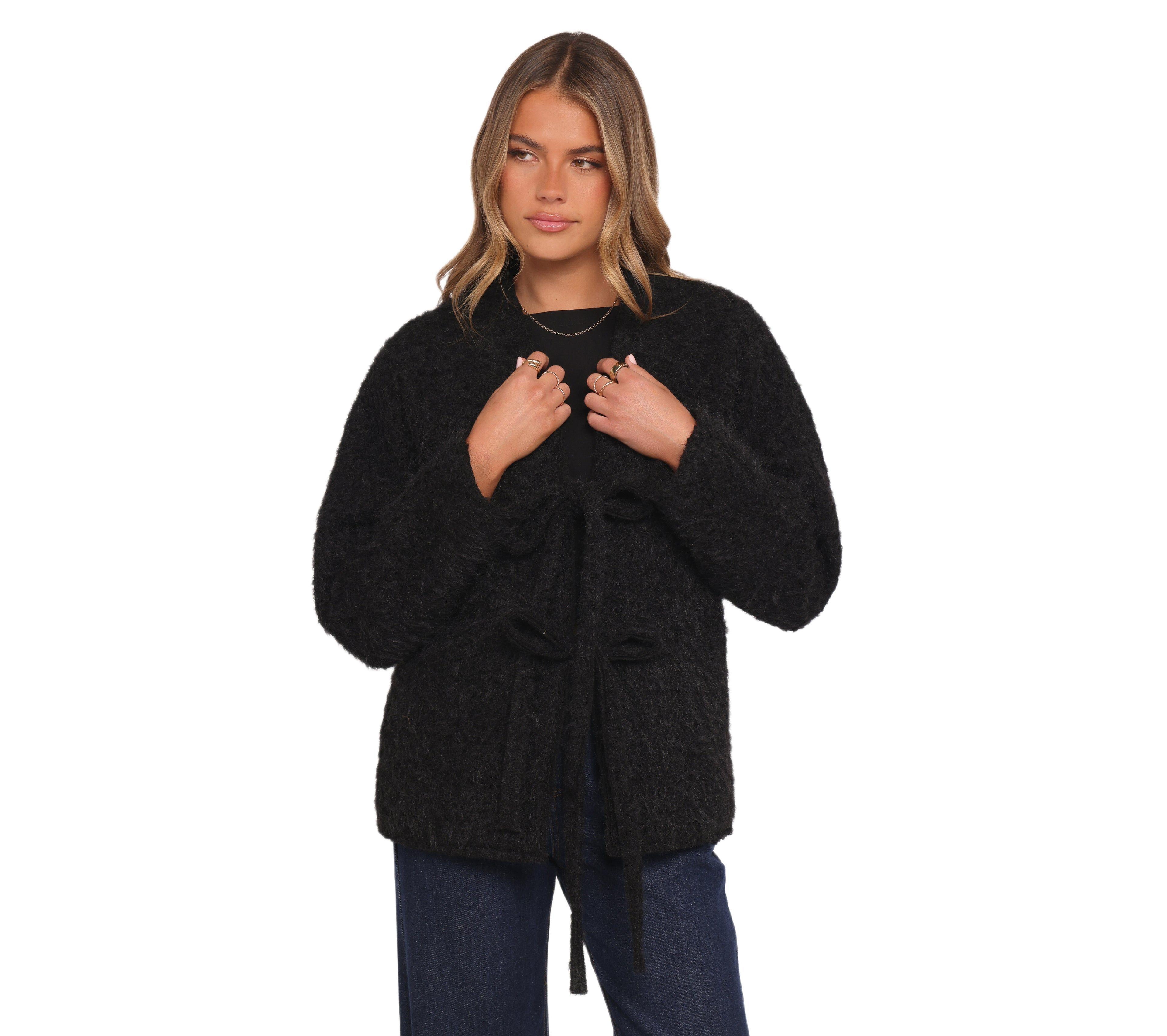 Petal and Pup Women's Kimmy Bow Oversized Cardigan