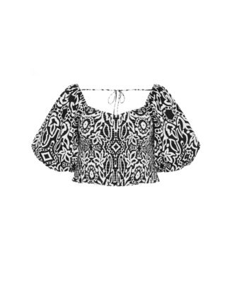 Plus Size Amari Puff Sleeve Fitted Top