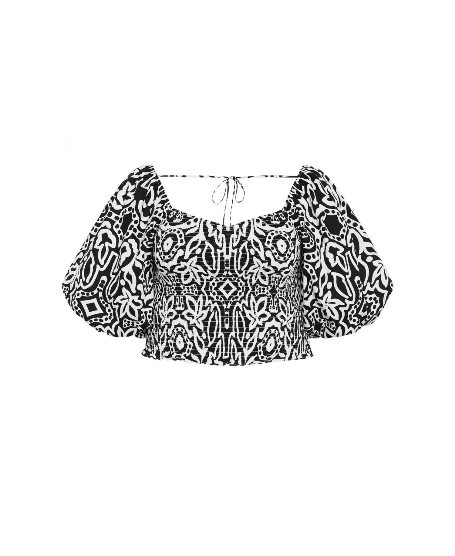 Plus Size Amari Puff Sleeve Fitted Top