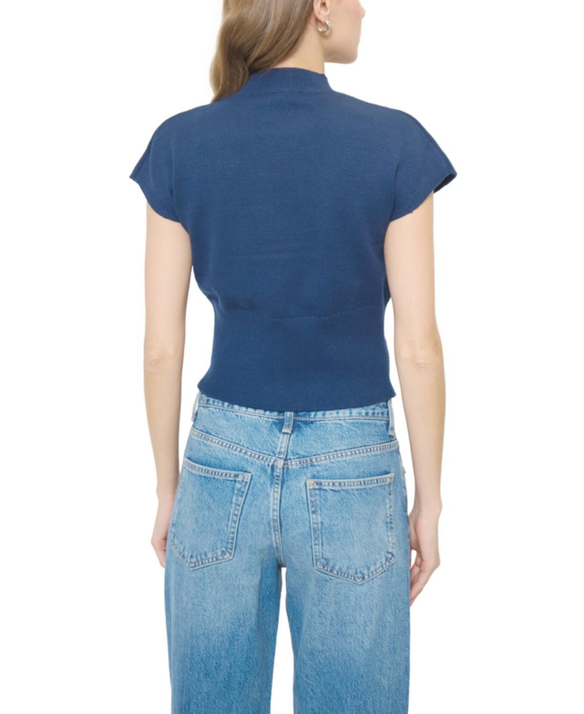 Central Park West Women's Crystal Embellished Sleeveless Dolman Sweater