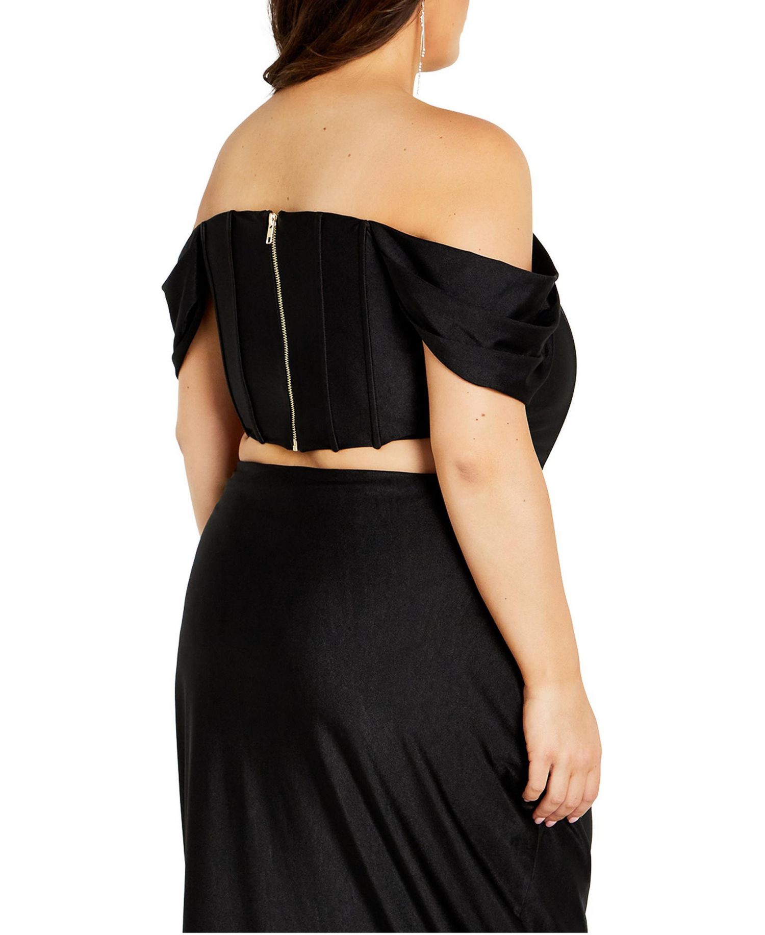 Plus Size Fleur Off Shoulder Fitted Corset