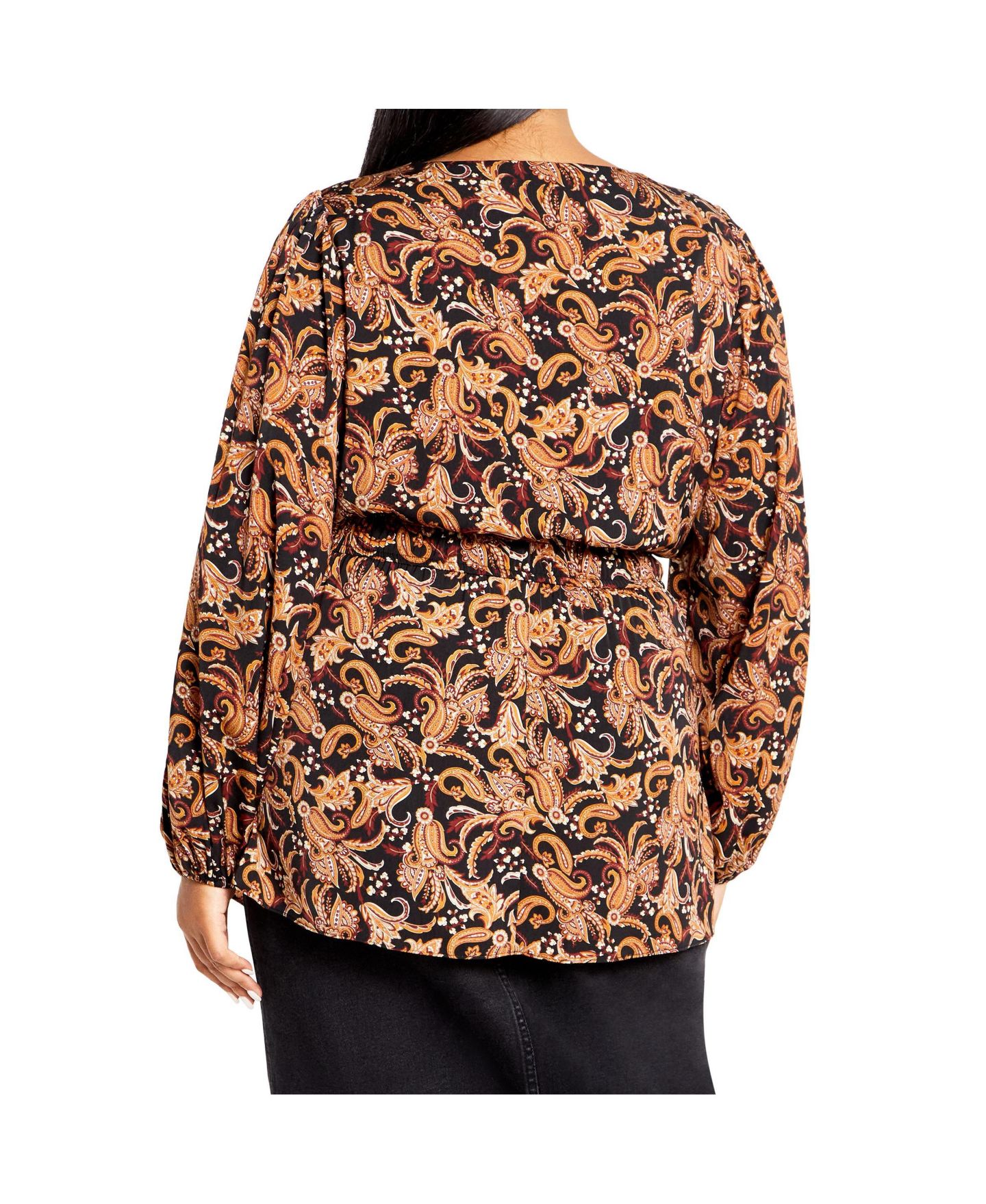 Женская рубашка CITY CHIC Plus Size Aubree Print, цвет: Чёрный — фото 2