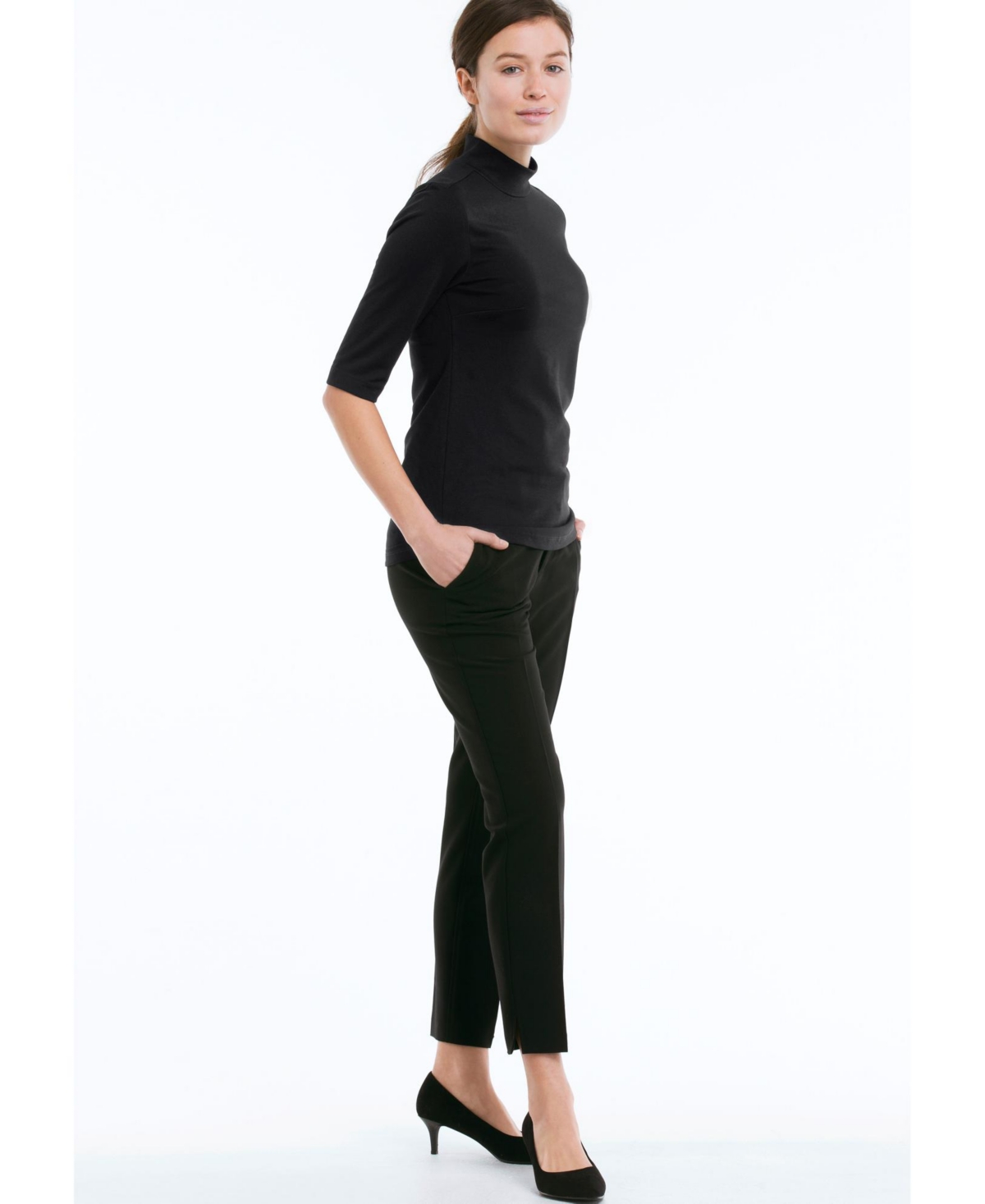 ellos Women's Mock Neck Tee