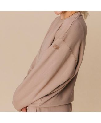 Ocio Women's Organic Cotton Teddy Oversized Crewneck