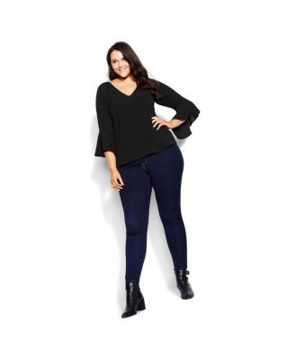 Plus Size Bell Sleeve Top